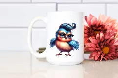 Cute Baby Bird Dancing, Vibrant Drawing PNG Product Image 2