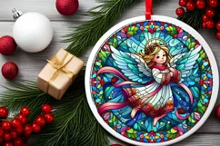 Round Christmas Ornament Sublimation|Clipart Product Image 1
