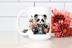 Watercolor Boho Cute Baby Panda|Clipart Product Image 2