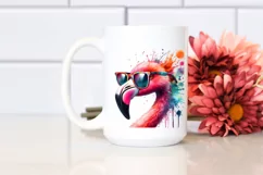 Colorful Flamingo Summer Sunglasses Clipart Product Image 2