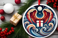 Round Christmas Ornament Sublimation|Clipart Product Image 2