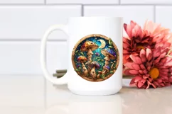 Detailed Stained Mushroom Watercolor Splash PNG Product Image 2