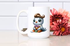 Dressed Dove Excited Clipart Product Image 2