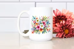 Washed Colorful Hawayan Flowers | Sublimation | Clipart Product Image 2