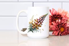 Shiny Foxglove Watercolor Sticker Clipart Product Image 2