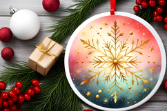Round Christmass Ornament PNG Product Image 2