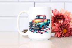 Vibrant Pickup Truck Clipart,Ribbons | Sublimation | Clipart Product Image 2