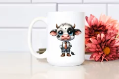 Baby Cow Tie Expressive | Sublimation | Clipart Product Image 2