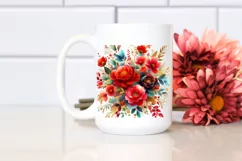 Abstract Watercolor Colorful Flower, Transparent PNG Product Image 2
