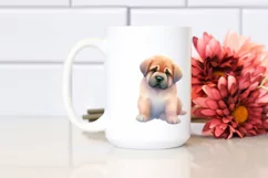 Cute Pastel Mastiff Watercolor Clipart Product Image 2