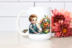 Quirky Baby with Autumn Vegetables | Clipart Product Image 2