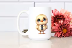 Watercolor Funny Baby Chick|Clipart Product Image 2
