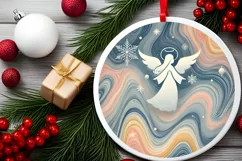 Round Christmas Ornament Sublimation|Clipart Product Image 1