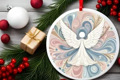 Round Christmas Ornament Sublimation|Clipart Product Image 1