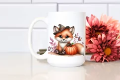 Cute Baby Fox, Watercolor PNG Product Image 2