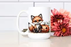 Cute Baby Fox, Watercolor PNG Product Image 2