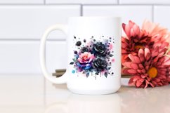 dWatercolor Black Roses | Vibrant Abstract Painting | Product Image 2