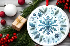 Round Christmass Ornament PNG Product Image 2
