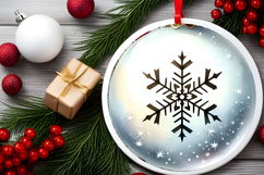 Round Christmass Ornament PNG Product Image 2