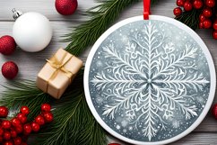 Round Christmas Ornament Sublimation|Clipart Product Image 2