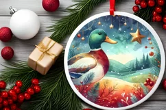 Round Christmas Ornament Sublimation|Clipart Product Image 2