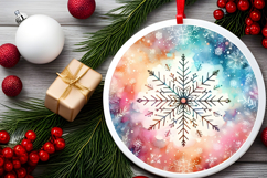Round Christmass Ornament PNG Product Image 2