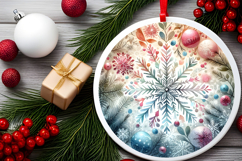 Round Christmass Ornament PNG Product Image 2