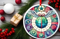 Round Christmas Ornament Sublimation|Clipart Product Image 2