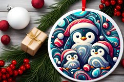 Round Christmas Ornament Sublimation|Clipart Product Image 2