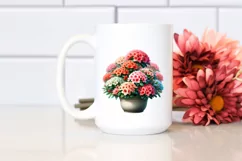 Detailed Vibrant Azalea Pot|Sublimation Clipart Product Image 2