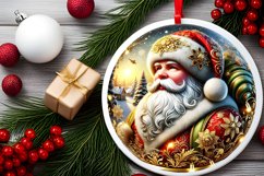 Round Christmas Ornament Sublimation|Clipart Product Image 1