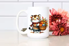 Quirky Baby Tiger with Autumn Vegetables Product Image 2