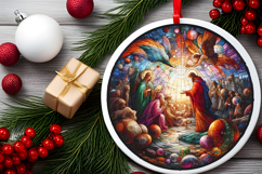 Round Christmass Ornament PNG Product Image 2