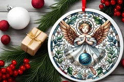 Round Christmas Ornament Sublimation|Clipart Product Image 1