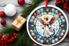 Round Christmas Ornament Sublimation|Clipart Product Image 1