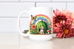 Dog House Illustration | Rainbow Butterfly Mushroom | Product Image 2