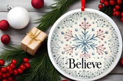 Round Christmas Ornament Sublimation|Clipart Product Image 2