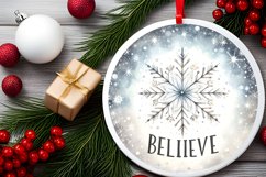 Round Christmas Ornament Sublimation|Clipart Product Image 2