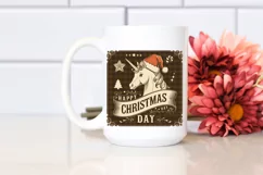 Retro Christmas Unicorn Png Product Image 2