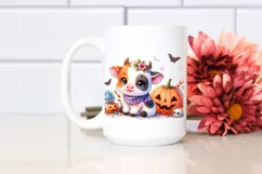 Vibrant Baby Cow Halloween Clipart Product Image 2