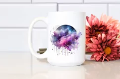 Colorful Purple Watercolor Background | Clipart Product Image 2