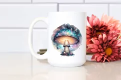 Pastel Mystical Mushroom Watercolor Splash PNG Product Image 2
