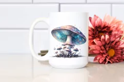 Pastel Mystical Mushroom Watercolor Splash PNG Product Image 2
