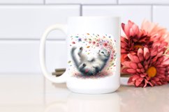 Pastel Cat Spring Watercolor Sticker Clipart Product Image 2