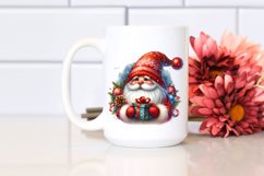 Vibrant Watercolor Christmas Gnome PNG Product Image 2
