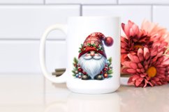 Vibrant Watercolor Christmas Gnome PNG Product Image 2