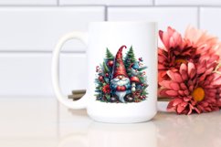 Vibrant Watercolor Christmas Gnome PNG Product Image 2