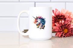 Colorful Baby Unicorn in Desert Scene PNG Product Image 2