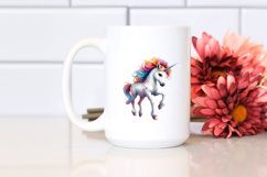 Colorful Baby Unicorn in Desert Scene PNG Product Image 2