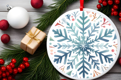 Round Christmass Ornament PNG Product Image 2